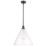 Berkshire Glass 1 Light Pendant 17 Inch Tall X 16 Inch Wide by Innovations - 516-1S-GBC-16