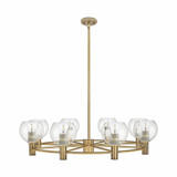 Crown Point 8 Light Athens Stem Chandelier 35.5 Inch Wide by Innovations - 434-8CR-G12-6