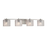 Fusion Era 4 Light Seed Glass Vanity Light by Justice Design - FSN-8444-55-SEED
