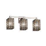 Wire Glass Regency 3 Grid with Clear Bubble Vanity Light by Justice Design - WGL-8433-15-GRCB