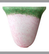 10.5 Inch W PINK DAPPLE 8 FLUTE BELL SHADE by Meyda Tiffany - 1185-1025S