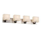 Porcelina Modular 4 Light Vanity Light 35.25 Inch Wide by Justice Design - PNA-8924-55-WAVE