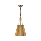 Plisse 1 Light Medium Pendant 20.75 Inch Tall by Alora - PD528012
