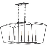 Mantle 5 Light Small Linear Chandelier by Quorum - 6512-5
