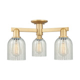 Caledonia 3 Light Mouchette Semi Flush Mount 11 X 23 Inch by Innovations - 716-3F-G2511