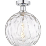 Athens Water Glass 1 Light Semi Flush Mount 13.75 X 10 by Innovations - 616-1F-G1215-10
