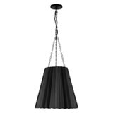 Plisse 1 Light Medium Pendant 27.25 Inch Tall by Alora - PD528116