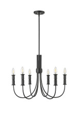 Potiss 6 Light Chandelier 19.6 Inch Tall and 26 Inch Wide by Millennium - 29206