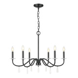 Toussant 6 Light Chandelier 23.25 Inch Tall and 32 Inch Wide by Z Lite - 6103-32