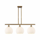 White Venetian 3 Light Stem Hung Oversized Island Pendant by Innovations - 516-3I-G1217-10