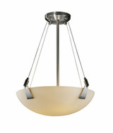 Fusion Tapered Clips 3 Light Large Pendant by Justice Design - FSN-9641-35-OPAL
