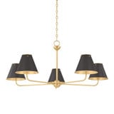 Burghley 5 Light Chandelier 18.25 Inch Tall X 43 Inch Wide by Hudson Valley - MDS2000