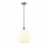 White Venetian 1 Light Stem Hung Pendant by Innovations 516-1S-G1217-12 - 516-1S-G1217-12