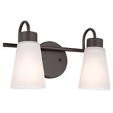 Erma 2 Light Bath Vanity 8.5 Inch Tall by Kichler - 55125