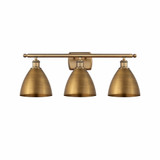 Metal Bristol 3 Light Vanity Light 27.5 Inch Wide by Innovations - 516-3W-MBD-75