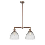 Seneca Falls 2 Light Stem Adjustable Island 10X21 Inch Wide by Innovations - 209-G222