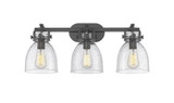 Newton Bell 3 Light Dome Glass Vanity Light by Innovations - 410-3W-G412-7