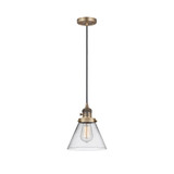 Cone 1 Light Cord Down Mini Pendant 9.13 and 7.75 Inch Wide by Innovations - 201CSW-G4