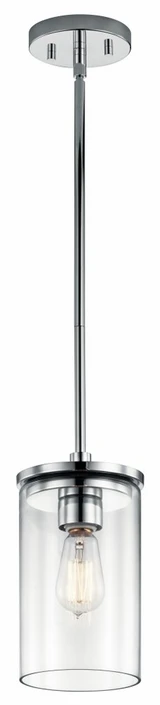 Crosby 1 Light Small Pendant by Kichler - 43996