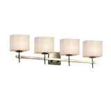 Porcelina Union 4 Light Vanity Light 32.5 Inch Wide by Justice Design - PNA-8414-55-PLET