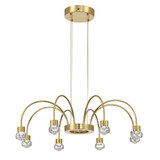 Vario 3.1W 8 LED Chandelier 9.25 Inch Tall and 25.25 Inch Wide by Golden - 1573-8