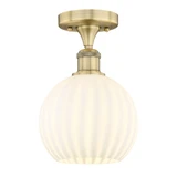 White Venetian 1 Light 8 Inch Wide Semi Flush Mount by Innovations - 616-1F-G1217-8