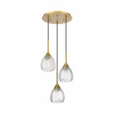 Berkshire 3 Light Cord Hung Pendant 22.5 Inch Tall by Innovations - 323-3P-G323-6