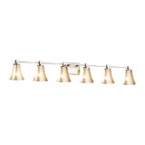 Fusion Tetra 6 Light Round Mror Glass Vanity Light by Justice Design - FSN-8426-20-MROR