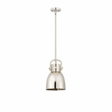 Newton Bell 1 Light Metal Shade Small Pendant 11.7 Inch Tall by Innovations - 410-1SS-M412-8