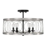 Madeline 4 Light 20 Inch Wide Semi Flush Mount by Austin Allen - MAD4L