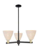 Natural Ballston Dome 3 Light Chandelier 17.63 Inch Wide by Innovations - 716-3CR-NBD-75_P