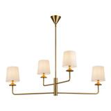 Bridgette 4 Light Chandelier 17.25 Inch Tall and 29.5 Inch Wide by Alora - CH497445