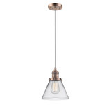 Cone 100W 1 LED Cord Hung Mini Pendant 9.13 X 7.75 Inch Wide by Innovations - 201C-G4-LED