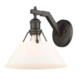 Orwell 1 Light Wall Sconce 9.63 x 10 Inches by Golden - 3306-1