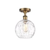 Athens Water Glass 1Light Semi Flush Mount 11.25 InchX8 Inch by Innovations - 516-1C-G1215-8