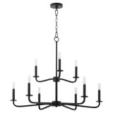 Rutherford 9 Light Chandelier 25 Inch Tall and 28.5 Inch Wide by Quorum - 6307-9