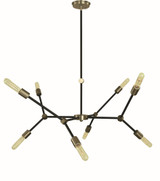 Kinetic 8 Light Oversized Chandelier by Framburg - 5632AB_MBLACK