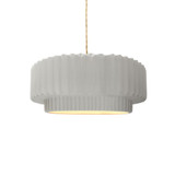 Radiance 1 Light Tier Pleated Pendant 5 X 12 Inch Wide by Justice Design - CER-6550