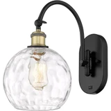 Athens Water Glass 1 Light Adjust Swing Arm Wall Sconce 8 by Innovations - 518-1W-G1215-8
