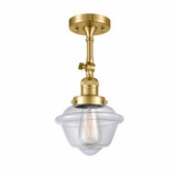 Oxford 1 Light 7.5 Inch Wide Steel Semi Flush Mount by Innovations - 201F-G53