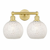 White Mouchette 2 Light Vanity Light 17 Inch Wide by Innovations - 616-2W-G1216-8