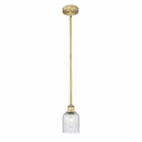 Bridal Veil 1 Light Stem Hung Mini Pendant 8.5 Inch Tall by Innovations - 616-1S-G559-5-GL