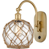Farmhouse Rope 1 Light Adjustable Swing Arm Wall Sconce by Innovations - 518-1W-G12-8R