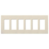 Satin Colors 12 Inch 6-Gang Wall Plate by Lutron - SC-6
