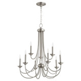 Brooks 9 Light Large 2 Tier Chandelier by Quorum - 6250-9