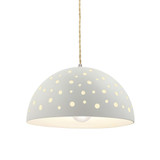 Perforated Dome 1 Light Pendant 5.5 Inch X 12.5 Inch Wide by Justice Design - CER-6257