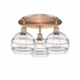 Rochester 3 Light 19.75 Inch Wide Flush Mount by Innovations - 516-3C-G556-8