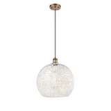 White Mouchette 1 Cord Hung Medium Pendant 16.63 Inch Tall by Innovations - 516-1P-G1216-14
