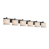Textile Modular 6 Light Vanity Light by Justice Design - FAB-8926-30-WHTE