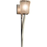 Veneto Luce Sabre 1 Light Cylinder Wtfr Wall Sconce by Justice Design - GLA-8791-16-WTFR